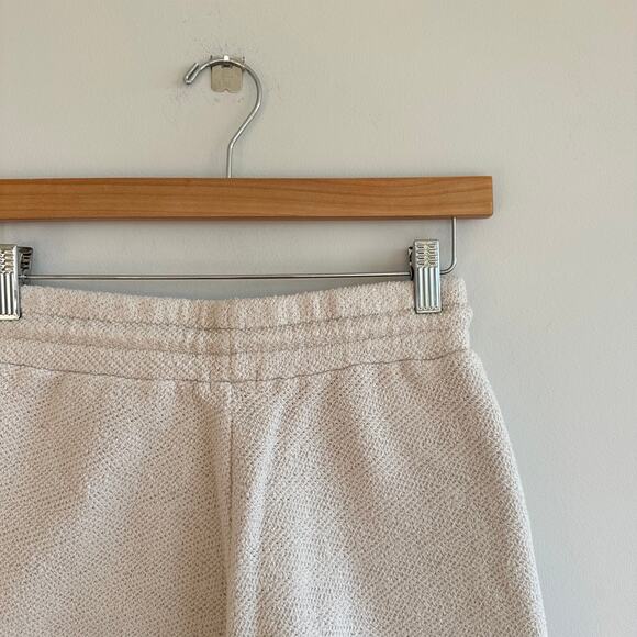 Faherty Cotton Textured Drawcord Waist Sweat Shorts Cream XS - Picture 7 of 9